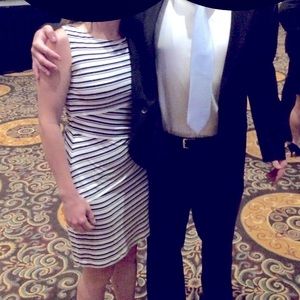 Navy and White stripe Dress